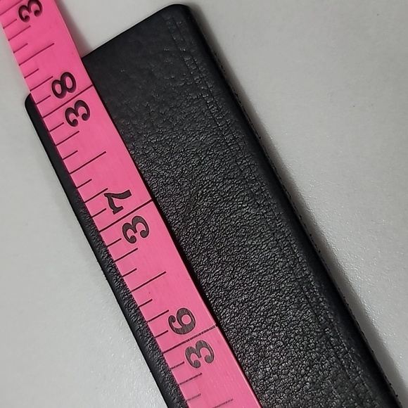 DIESEL 34 Vintage Y2K Black Leather Unisex Edgy Rocker Goth Silver Belt Buckle - Picture 13 of 16